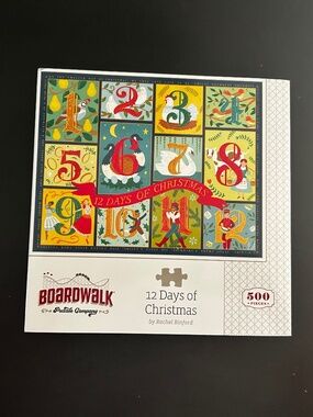 Boardwalk 12 DAYS OF CHRISTMAS Jigsaw Puzzle 500 pieces